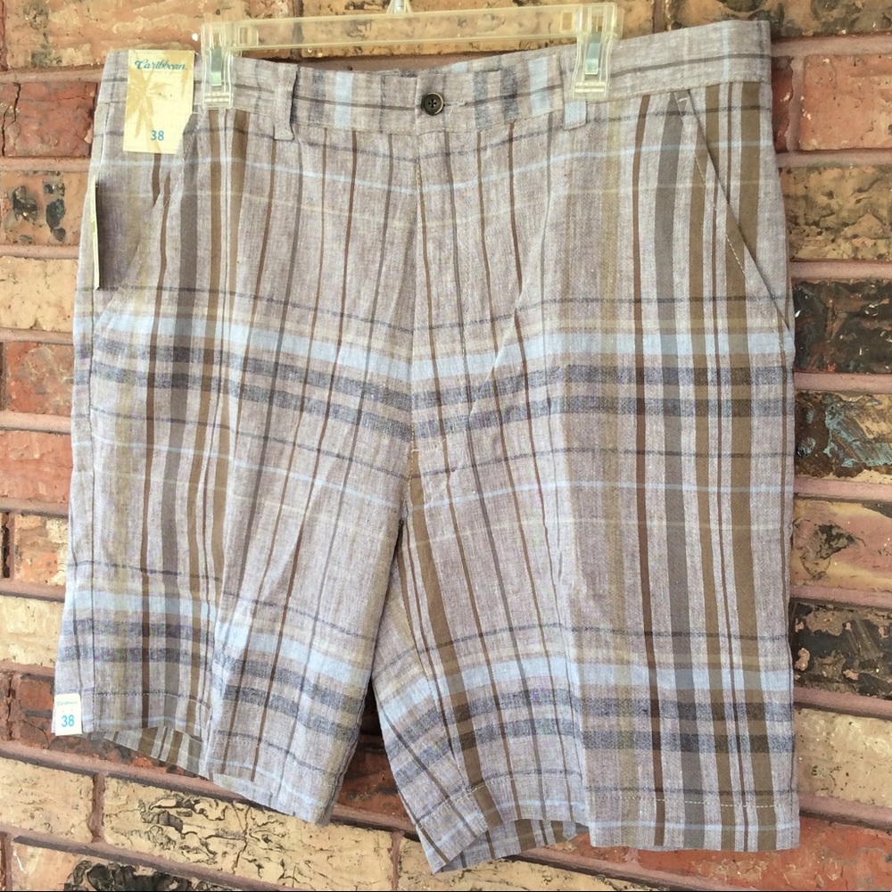 Caribbean Roundtree & Yorke 38” Plaid Sh…